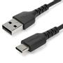 STARTECH 2M DURABLE USB 2.0 TO USB C CABLE BLACK ARAMID FIBER CABL (RUSB2AC2MB)