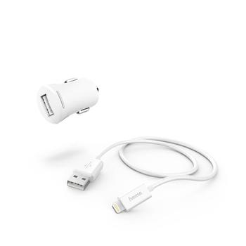 HAMA Car Charging Kit Lightning White (00210579)