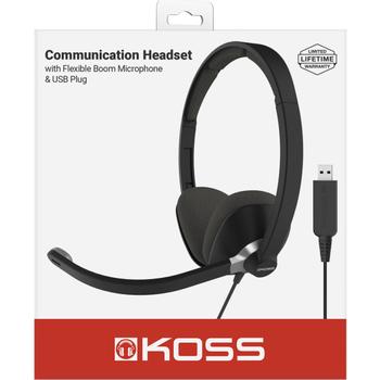 KOSS Headset CS300 On-Ear USB Sort (194283)
