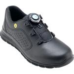 Sko, Euro-Dan Dynamic, 42, sort, mikrofiber/ PU,  Feature: SRC, O1C, ESD, snaplock, perforeret,  vidde 12 *Denne vare tages ikke retur*