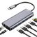 SIGN 7-i-1 USB-C Hub HDMI RJ45 USB-C, max 100W, 20V, 5A - Grey