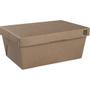 Natural Ware Take away boks, Natural Ware NeverLeak, 17x11,5x7,2cm, brun, kraft, 1-rums, 1100 ml