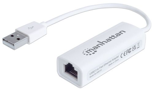 MANHATTAN USB Adapter Manhattan USB 2.0 -> RJ45 Fast Ethernet    weiß (506731)