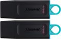 KINGSTON 64GB DT EXODIA USB3.2 GEN 1 (BLACK + TEAL) 2 PIECES EXT