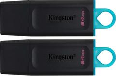 KINGSTON 64GB USB3.2 Gen 1 DataTraveler Exodia (Black + Teal) - 2 Pcs
