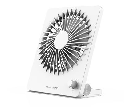 Nordic Home Culture USB Fan, Rechargable battery 2000mAh, Multi  speeds, white (FT771)