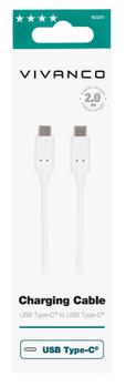VIVANCO USB-C to USB-C 2.0 Cable 2m White (62251)