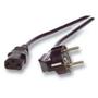 NEM Netzkabel 230V Schutzkontakt CEE7(Stecker)->Kaltgeräte IEC-C13(Buchse), 1,5m,Black, Bulkware,