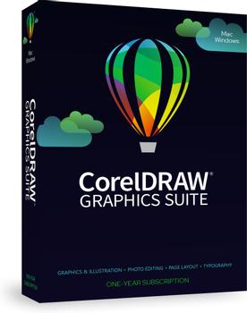COREL DRAW Graphics Suite Win+Mac 1Year Subs Minibox (CDGSAG1YML2MBEU)