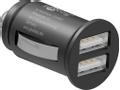 GOOBAY 4.8 A dual USB car charger, black - compact power supply for mobile phones and small devices