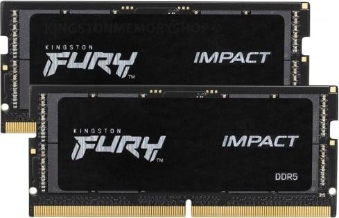 KINGSTON 16GB 4800MT/S DDR5 CL38 SODIMM Kit of 2 FURY Impact (KF548S38IBK2-16)