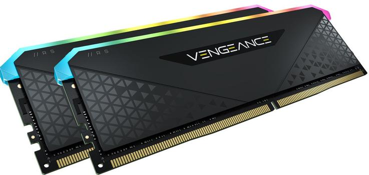 CORSAIR 16GB (2 x 8 GB) DDR4 3200MHz CL16 Vengeance RGB RS Svart (CMG16GX4M2E3200C16)