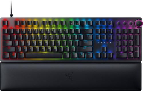 RAZER Huntsman V2 (sort) USB, nordisk layout, lilla switcher, RGB, plush håndleddstøtte (RZ03-03931200-R3N1)