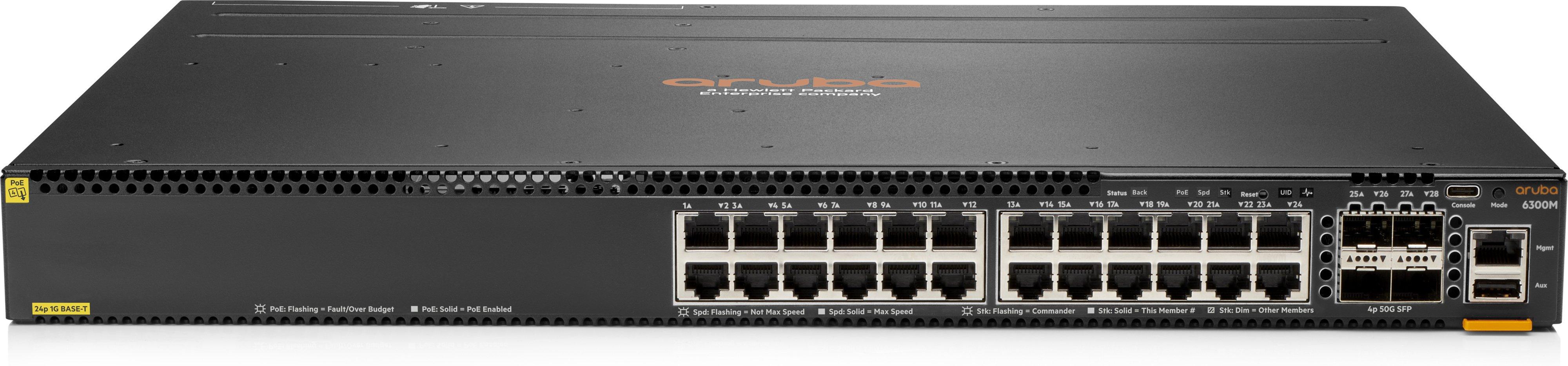 Bilde av Hpe 6300m 24xge 4xsfp56 Poe 720w Switch