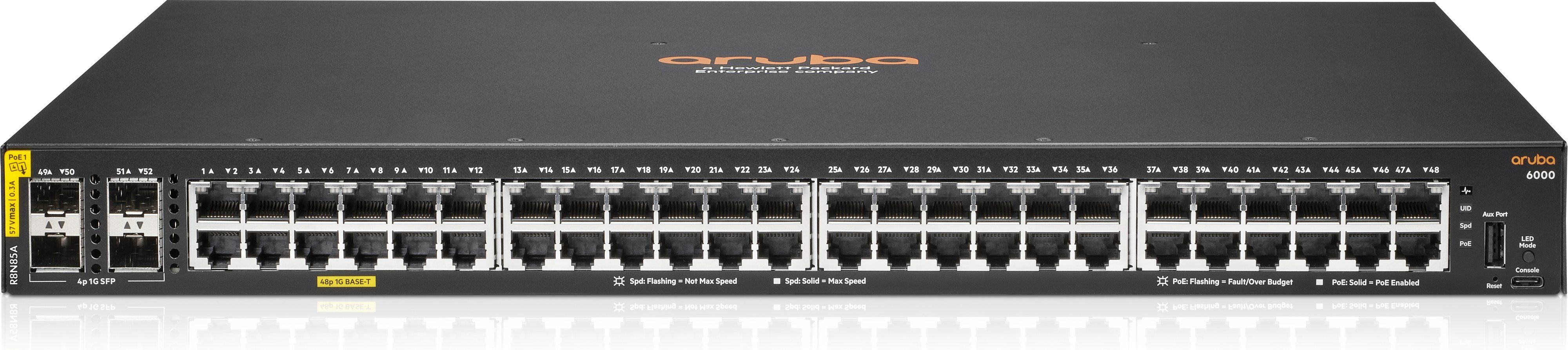 Hewlett Packard Enterprise HPE Aruba 6000 48G CL4 4SFP Switch Europe English localization