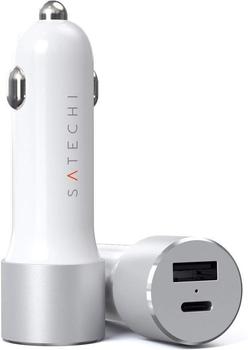SATECHI Billaddare med PD 1xUSB-C och 1xUSB-A - Silver (ST-TCPDCCS)