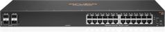 Hewlett Packard Enterprise HPE Aruba 6100 24G 4SFP+ Switch - Switch - Administrerad - 24 x 10/100/1000 + 4 x 1 Gigabit / 10 Gigabit SFP+ - sida till sida luftflöde - rackmonterbar