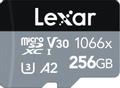 LEXAR Card Lexar LEXAR Professional 1066x 256GB microSDHC/microSDXC UHS-I Card SILVER Series with adapter