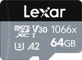 LEXAR Professional SILVER series 64GB microSDXC UHS-I Memory Card