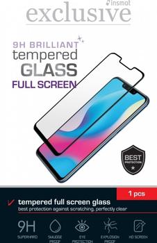 INSMAT Brilliant - Skärmskydd för mobiltelefon - glas - ramfärg svart - för Motorola Moto G9 Play (861-1203)