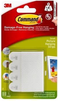 3M Command strips til billedophæng,  hvid, 4 x 2 små strips, 1,8 (7100109415)