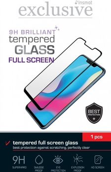 INSMAT Exclusive Brilliant Full Screen - Skärmskydd för mobiltelefon - glas - ramfärg svart - för Motorola Moto G 5G Plus (861-1184)