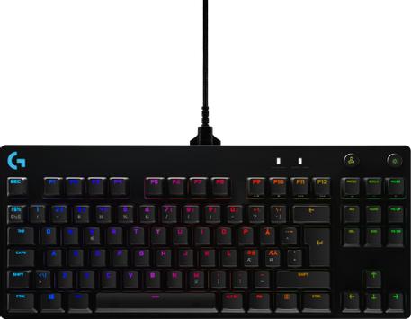 Logitech G Pro Mechanical Gaming Keyboard - tastatur - Pan Nordic - svart Inn-enhet (920-009391)