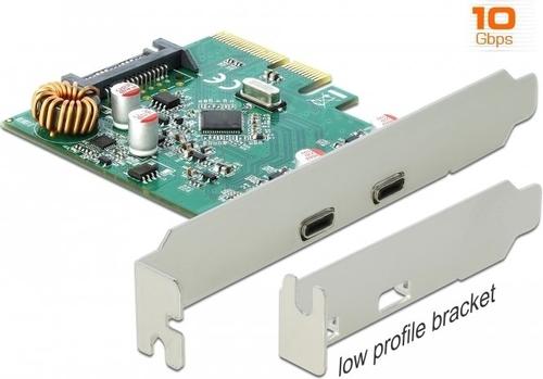 DELOCK PCI Express x4 Card to 2 x external SuperSpeed USB 10 Gbps (USB (90397)
