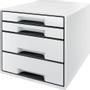 LEITZ Desk Cube  4-skuffer hvid