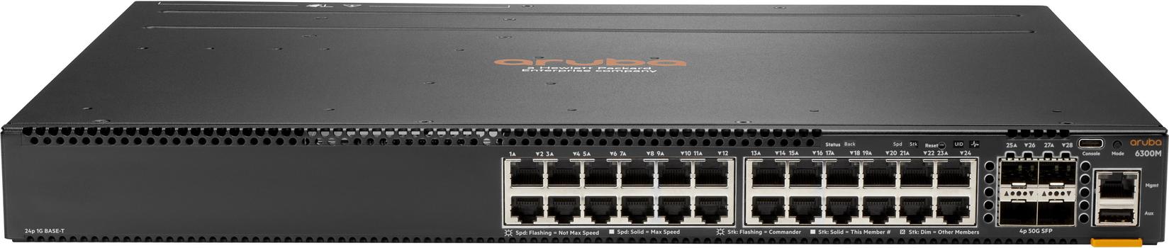 Hewlett Packard Enterprise HPE Aruba 6300M - switch - 24 porter - Styrt - rackmonterbar (JL664A)