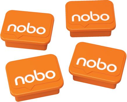 NOBO Whiteboardmagneten 1905327 22 x 18 mm Oranje 4 stuks (1905327)