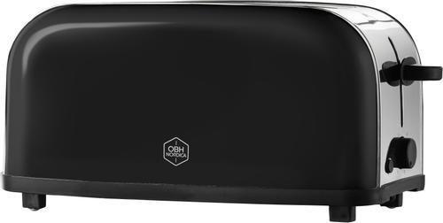 OBH NORDICA Toaster Manhattan 4 Black Stilig brødrister for 4 skiver med trinnløs innstilling av ønsket ristningsgrad (2259)