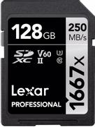 LEXAR Professional 1667x 128GB SD-kort UHS-II, 250MB/s lesehastighet, 90MB/s skrivehastighet