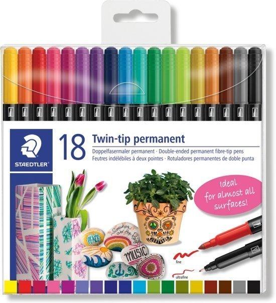 Staedtler - Fasermaler D.spitze permanent 18ST