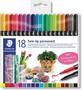 STAEDTLER Fasermaler D.spitze permanent 18ST