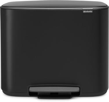BRABANTIA BO pedalspand Matt Black 11+23 ltr (121227)