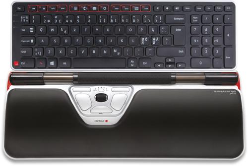 CONTOUR DESIGN Contour RollerMouse Red Plus Kabling Sort Sølv (RM-RED PLUS WIRED-B)