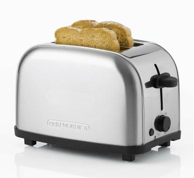 OBH Nordica Manhattan Steel 2-skivers elektronisk brødrister i rustfritt stål, 600 - 700 W (2267)