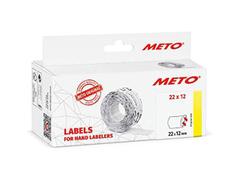 METO permanente prisetiketter 12x22mm hvid 6rl