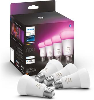 PHILIPS WCA -lampor 6,5 W A60 E27 4 st E27, White & Color Ambiance, Bluetooth / Hue Bridge aktiverad,  app kontrollerad (929002489604)