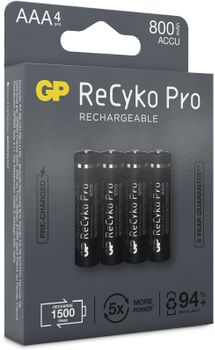 GP Batteries ReCyko Pro AAA, 85AAAHCB-2WB4,  4-pack (Rechargeable) /201221 (201221)