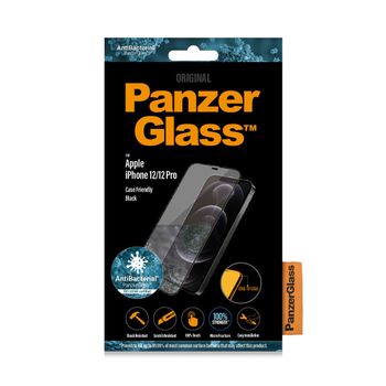 PanzerGlass iPhone 12 / 12 Pro Skjermbeskytter - Sort ramme (2711)