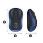 LOGITECH M 185 Cordless Notebook Mouse USB black / blue (910-002239)