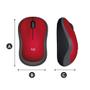 LOGITECH M 185 Cordless Notebook Mouse USB black / red (910-002240)