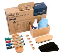 LEGAMASTER WOODEN whiteboard accessory set 17-piece