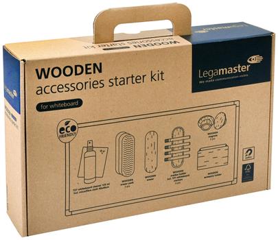 LEGAMASTER WOODEN whiteboard accessory set 17-piece (7-125600)