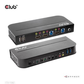 CLUB 3D HDMI KVM SWITCH FOR DUAL HDMI 4K60HZ (CSV-1382)