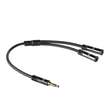 ACT Audio-splitterkabel AC3620 Zwart 0,15 m (AC3620)