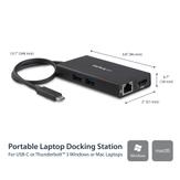 StarTech USB-C Multiport Adapter, USB-C Travel Docking Station with 4K HDMI, 60W Power Delivery Pass-Through,  Ethernet (GbE), 2x USB-A 3.0 Hub, Portable Mini USB Type-C Dock for Laptop - Portable USB-C Dock (D (DKT30CHPD)