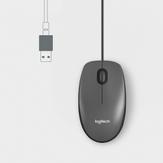 Logitech M100 - mus - full størrelse - USB - svart (910-006652)